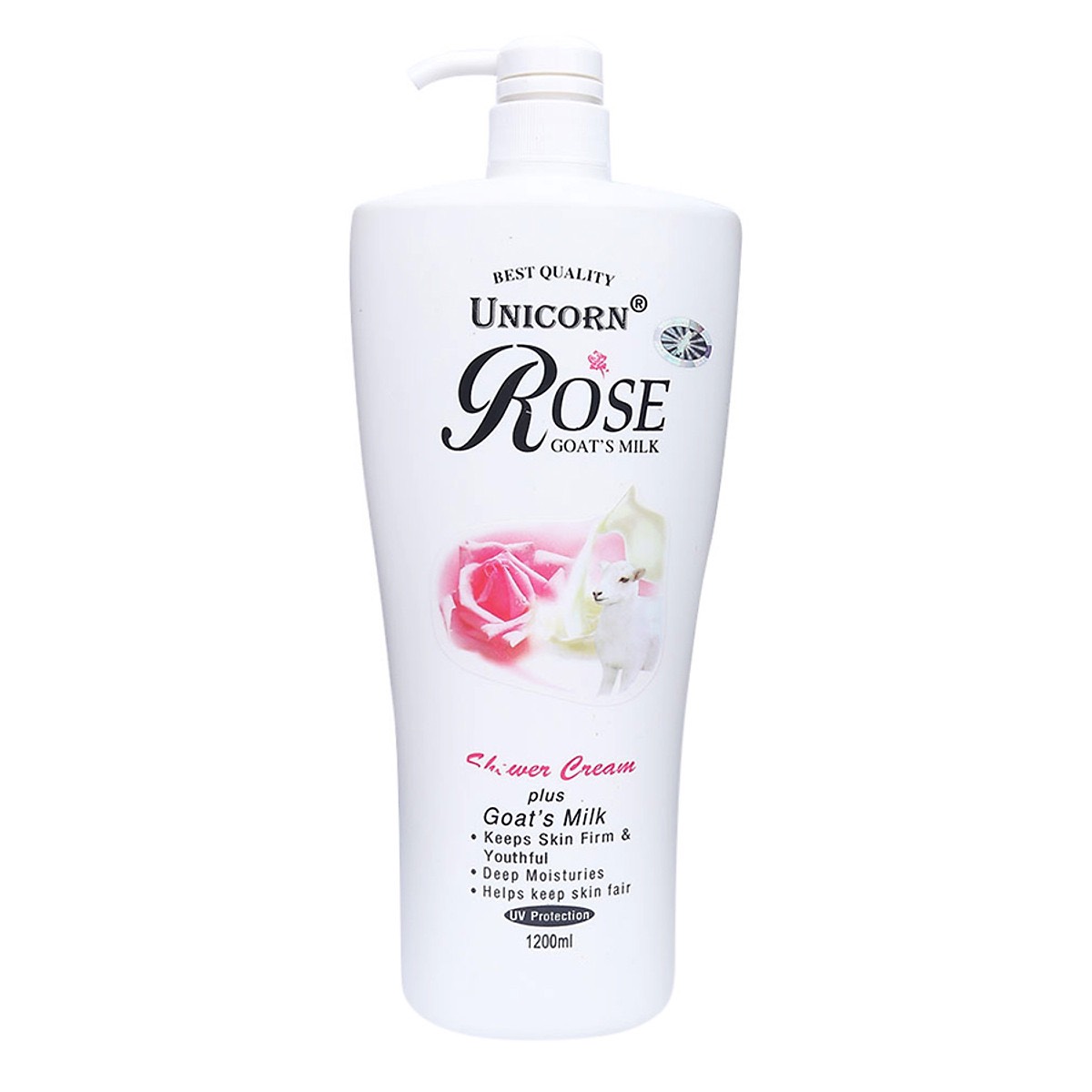 Sữa tắm trắng da Unicorn Rose tinh chất hoa hồng 1.200ml