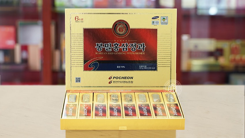 SANTE 365- Hồng sâm Hàn Quốc 6 năm tuổi tẩm mật ong 300g (50g/ củ x 6 củ/ hộp)